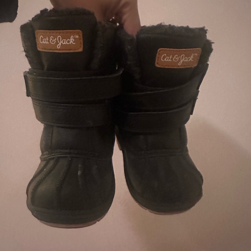 Cat & Jack Black Kids Winter Boots